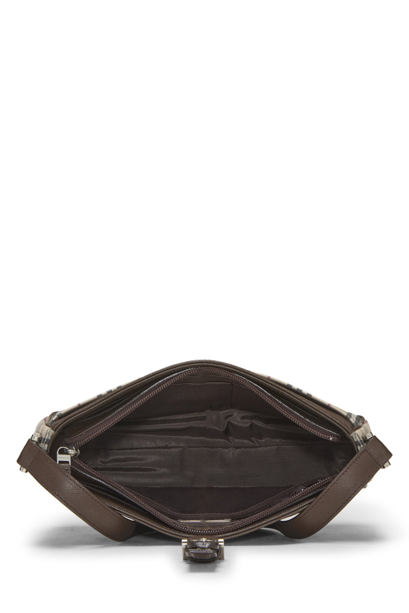 Burberry Jacquard Buckle Shoulder Handbag