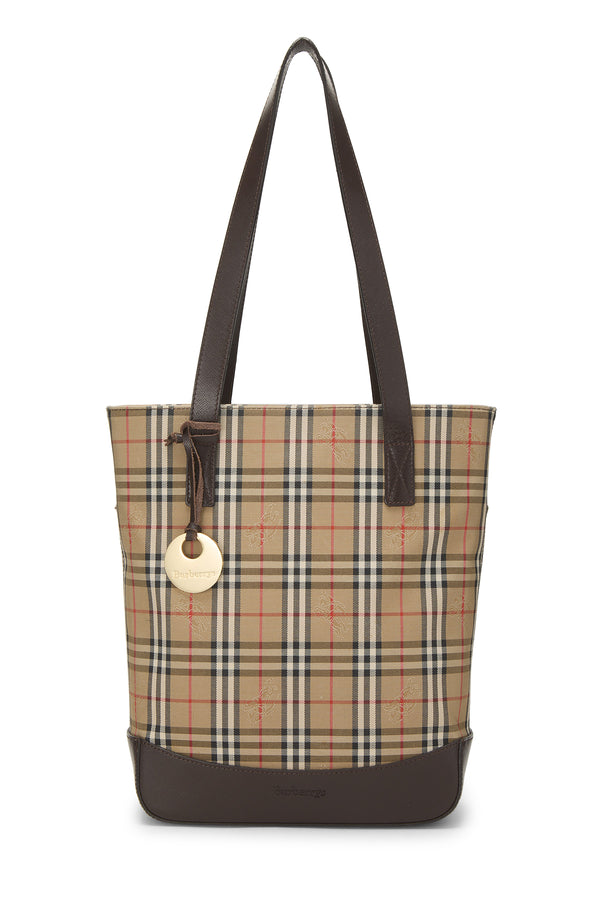 Burberry Haymarket Check Pocket Shoulder Handbag