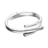 UNOde50 Silver Alloy Tube Shape Bangle Bracelet - Medium