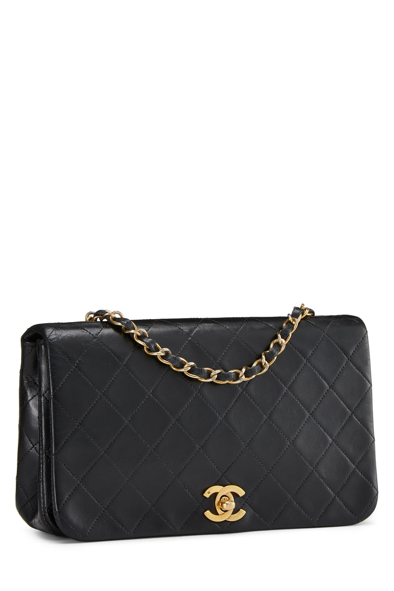 Chanel Lambskin Full Flap Crossbody Handbag