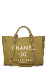 Chanel Canvas Deauville Medium Tote Handbag