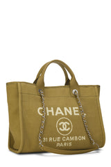 Chanel Canvas Deauville Medium Tote Handbag