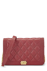 Chanel Caviar Boy Wallet On Chain Crossbody Handbag