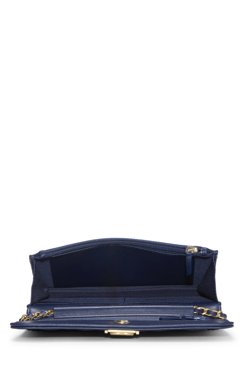 Chanel Lambskin Lambskin Boy Wallet on Chain Handbag