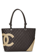 Chanel Brown Quilted Calfskin Cambon Large Tote Handbag
