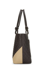 Chanel Brown Quilted Calfskin Cambon Large Tote Handbag