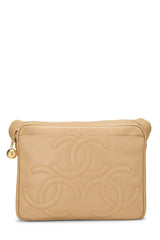 Chanel Caviar 3 CC Shoulder Handbag