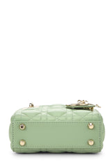 Dior Lambskin Lady Dior Micro Tote Handbag