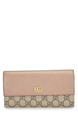 Gucci Pink Coated Canvas GG Wallet