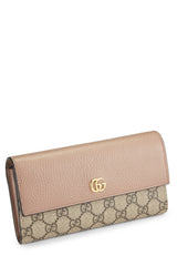 Gucci Pink Coated Canvas GG Wallet