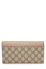 Gucci Pink Coated Canvas GG Wallet