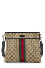 Gucci Canvas GG Supreme Web Messenger Handbag
