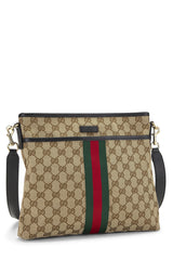 Gucci Canvas GG Supreme Web Messenger Handbag