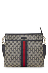 Gucci Navy Canvas Web Supreme Pocket Messenger Handbag