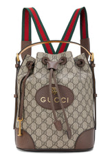 Gucci Brown Coated Canvas Neo GG Supreme Backpack