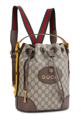 Gucci Brown Coated Canvas Neo GG Supreme Backpack