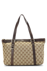 Gucci Canvas Abbey Zip Tote Handbag