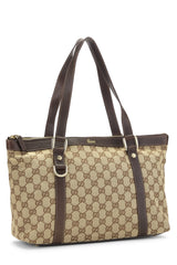 Gucci Canvas Abbey Zip Tote Handbag