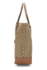 Gucci Canvas GG Charm Vertical Tote Handbag