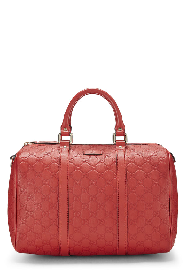 Gucci Boston Red Joy Guccissima Medium Shoulder Handbag