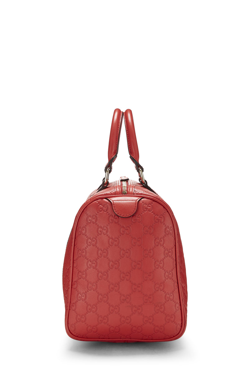 Gucci Boston Red Joy Guccissima Medium Shoulder Handbag