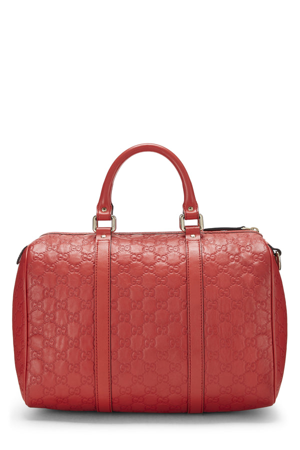 Gucci Boston Red Joy Guccissima Medium Shoulder Handbag
