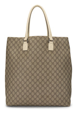 Gucci GG Coated Canvas Vertical Zip XL Tote Handbag