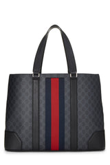 Gucci Coated Canvas Web Large Tote Handbag