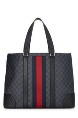 Gucci Coated Canvas Web Large Tote Handbag