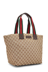Gucci Canvas Web Zip Tote Handbag