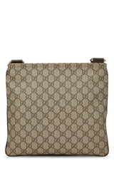 Gucci Coated Canvas Zip Pocket Flat Messenger Handbag