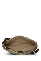 Gucci Coated Canvas Zip Pocket Flat Messenger Handbag