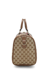 Gucci Canvas Vintage Web Boston Medium Shoulder Handbag