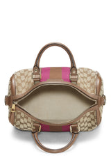 Gucci Canvas Vintage Web Boston Medium Shoulder Handbag