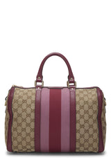 Gucci Canvas Vintage Web Boston Medium Shoulder Handbag