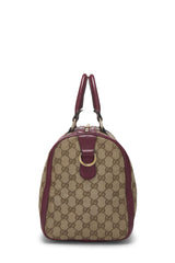 Gucci Canvas Vintage Web Boston Medium Shoulder Handbag