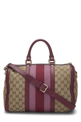 Gucci Canvas Vintage Web Boston Medium Shoulder Handbag
