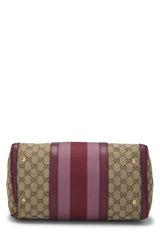 Gucci Canvas Vintage Web Boston Medium Shoulder Handbag