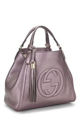 GUCCI Purple Leather Soho Convertible Shoulder Handbag