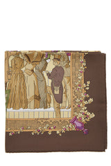 Hermes Un Siecle de Courses A Deauville Silk Scarf