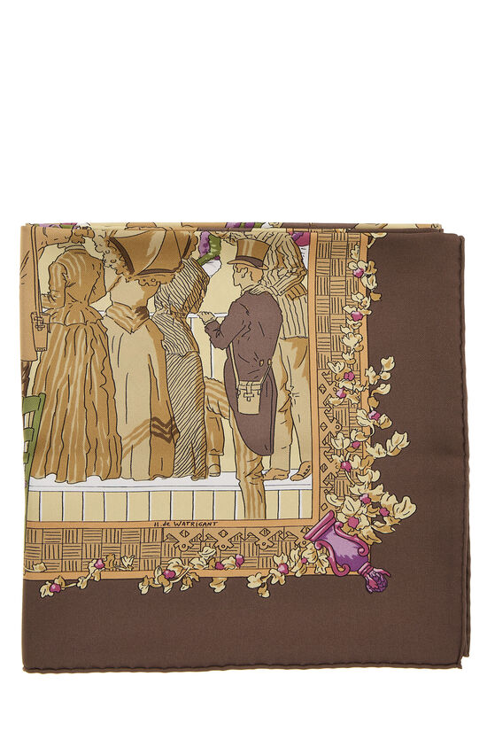 Hermes Un Siecle de Courses A Deauville Silk Scarf