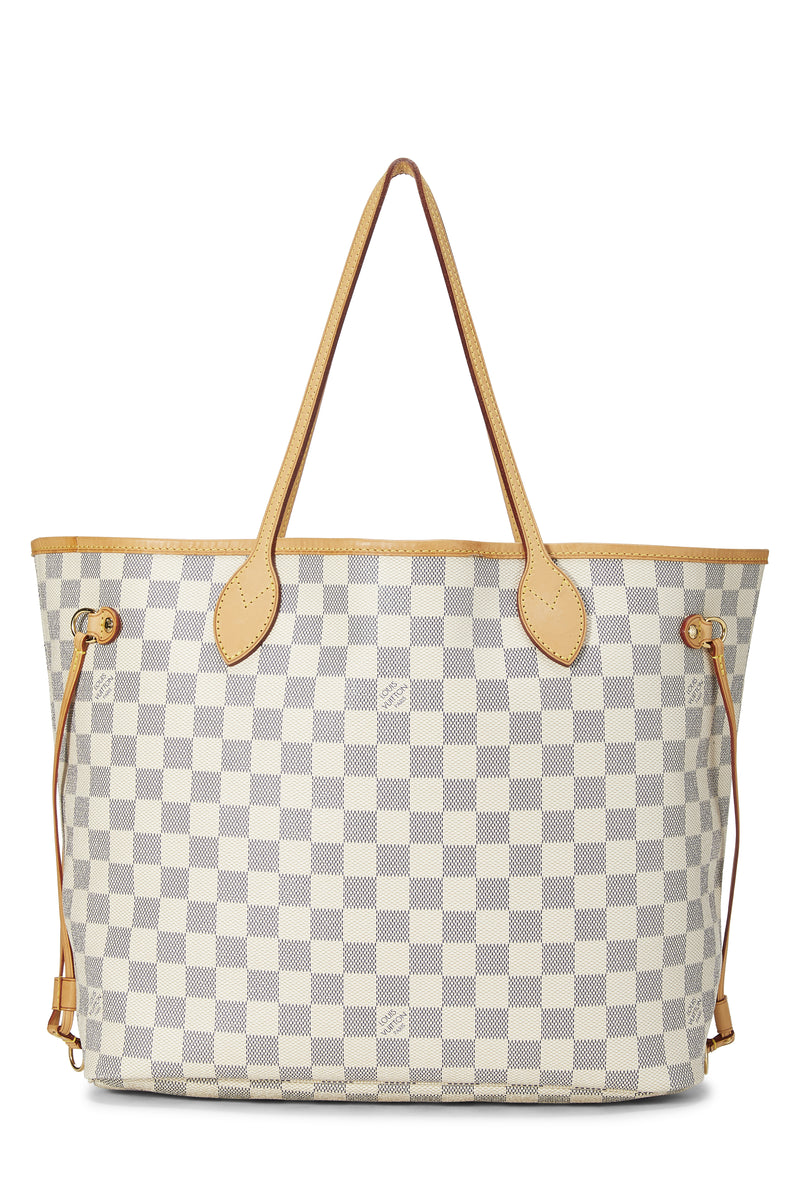 Louis Vuitton Damier Azur Neverfull MM Tote Handbag