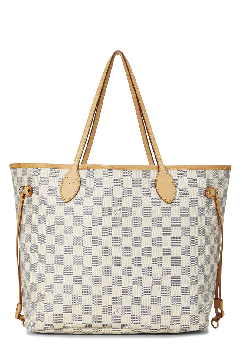 Louis Vuitton Damier Azur Neverfull MM Tote Handbag