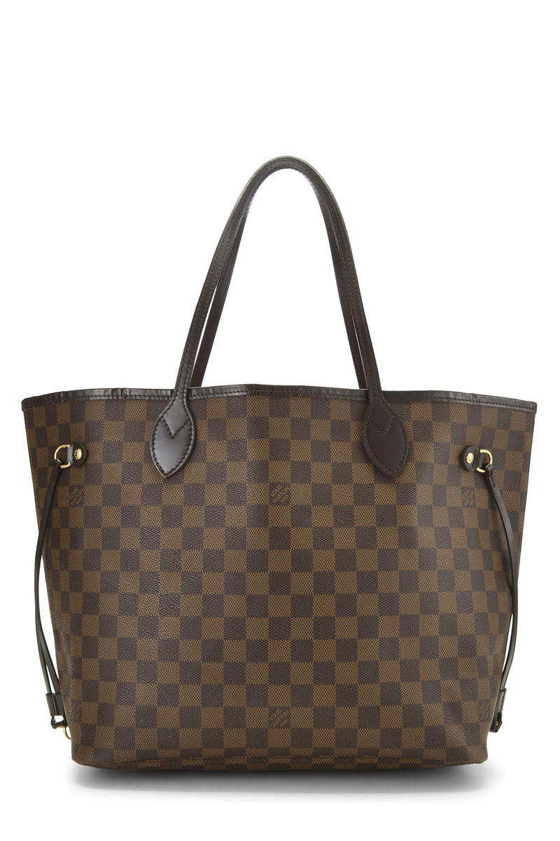 Louis Vuitton Damier Ebene Neverfull MM Tote Handbag