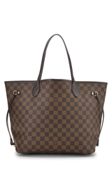 Louis Vuitton Damier Ebene Neverfull MM Tote Handbag