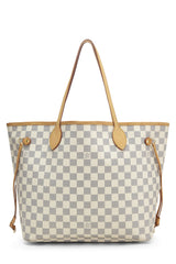 Louis Vuitton Damier Azur Neverfull Tote Handbag