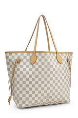 Louis Vuitton Damier Azur Neverfull Tote Handbag