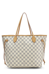 Louis Vuitton Damier Azur Neverfull Tote Handbag
