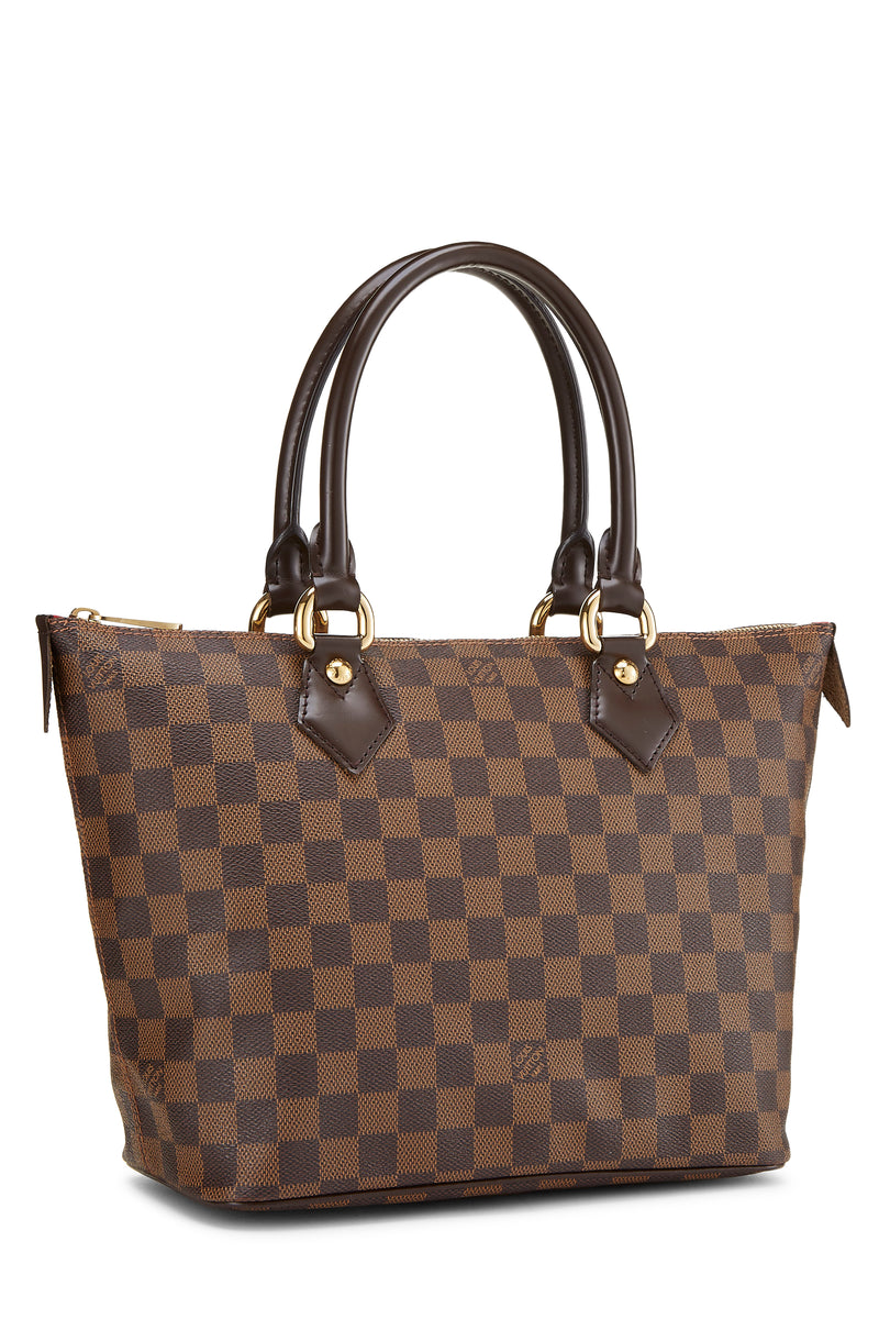 Louis Vuitton Damier Ebene Saleya PM Tote Handbag