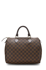 Louis Vuitton Damier Ebene Speedy 30 Tote Handbag